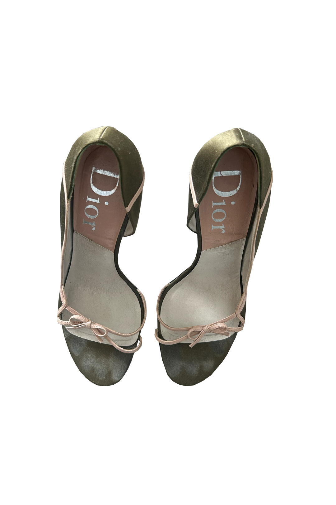 DIOR BOW HEELS GREEN 39