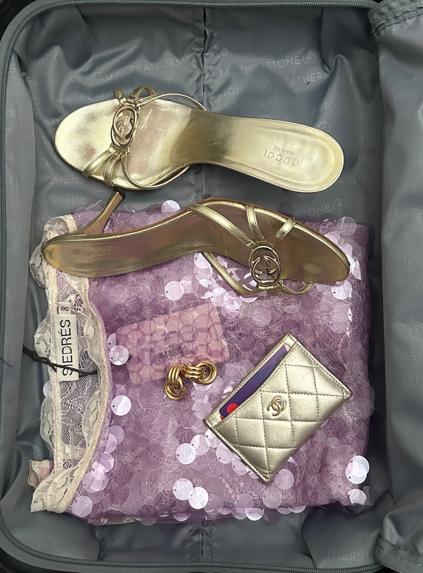 GUCCI HEELS GOLD 40