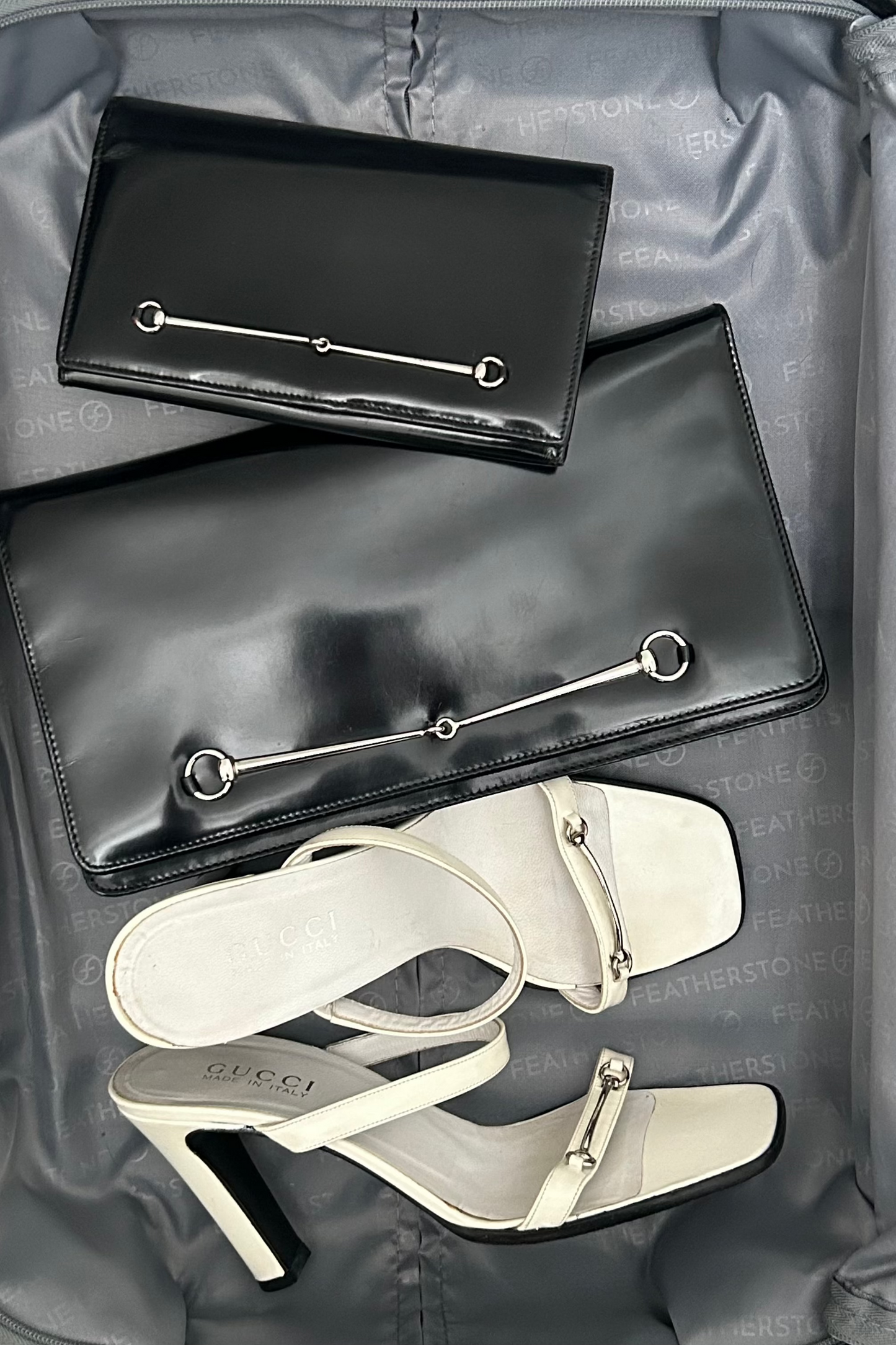 GUCCI HORSEBIT HEELS WHITE 39