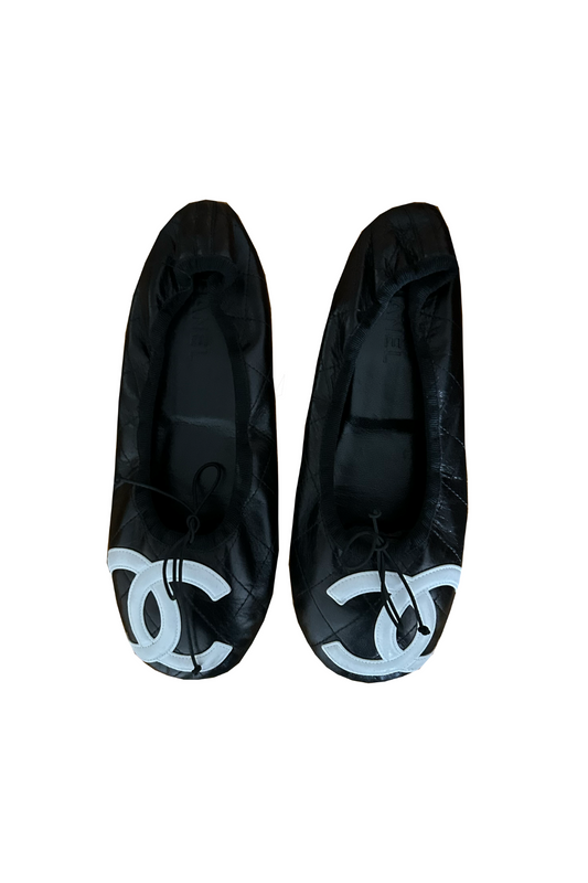 CHANEL CAMBON FLATS BLACK 40
